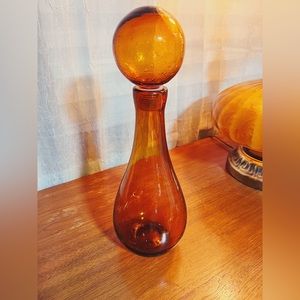 Empoli Amber Glass Liquor Decanter